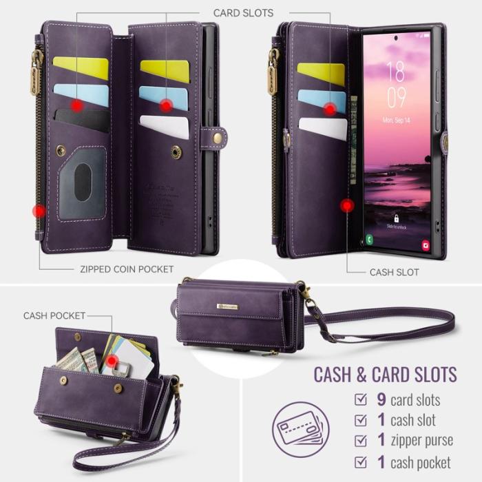 Caseme - CASEME C39 Fodral till Samsung Galaxy S22 Ultra 5G Lila