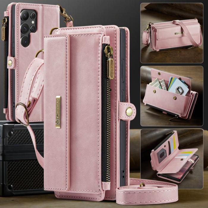 Caseme - CASEME C39 Fodral till Samsung Galaxy S22 Ultra 5G - Rosa