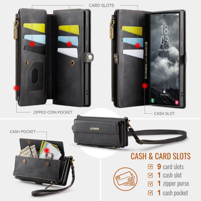 Caseme - CASEME C39 Fodral till Samsung Galaxy S22 Ultra 5G - Svart