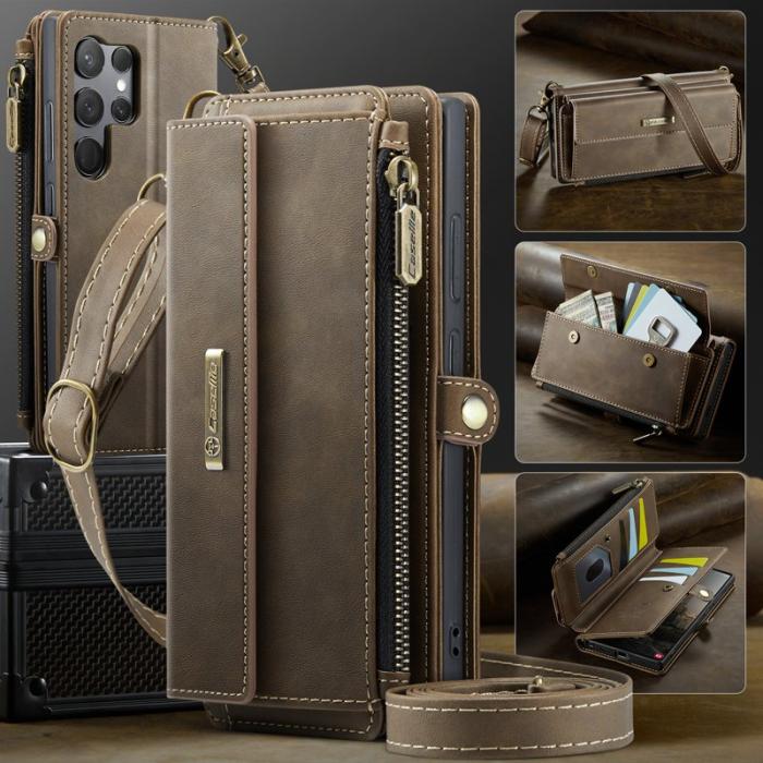 Caseme - CASEME C39 Fodral till Samsung Galaxy S23 Ultra - Brun