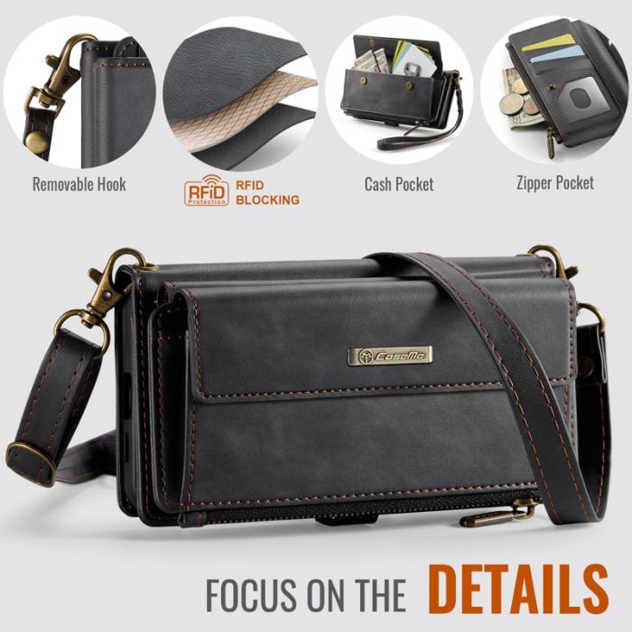 Caseme - CASEME C39 Fodral till Samsung Galaxy S25 med RFID Skydd - Svart