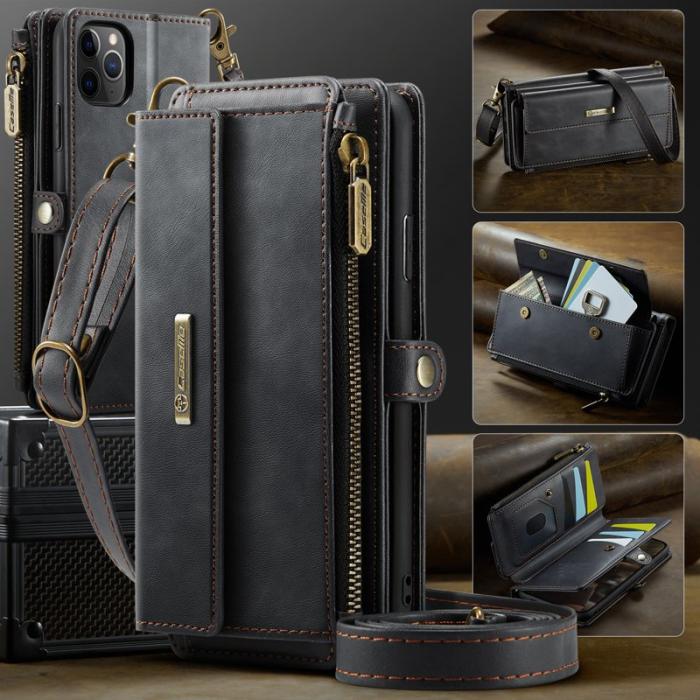 Caseme - CASEME C39 iPhone 11 Pro Fodral Läder med RFID Blockering - Svart