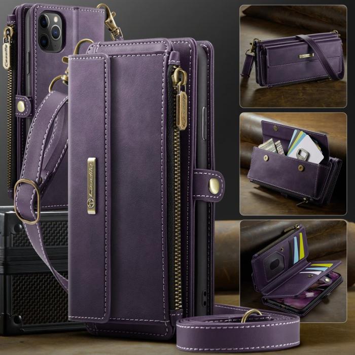 Caseme - CASEME C39 iPhone 11 Pro Skal RFID Blocker Läder Lila