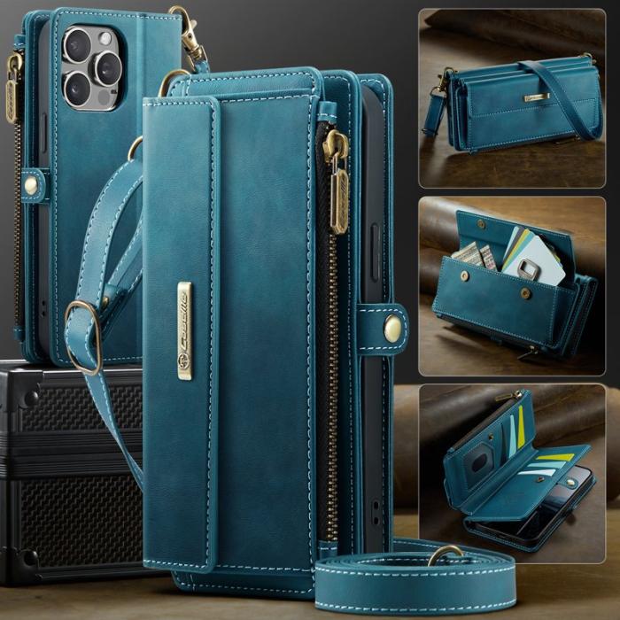 Caseme - CASEME C39 iPhone 13 Pro Skal RFID Blocker Grön 9 Kort Slots