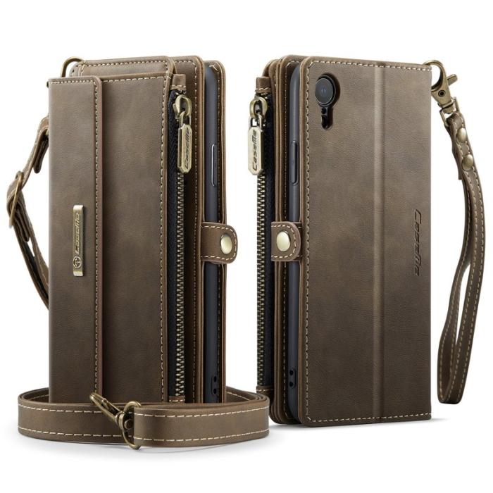 Caseme - CASEME C39 iPhone XR Fodral med RFID Skydd - Brun