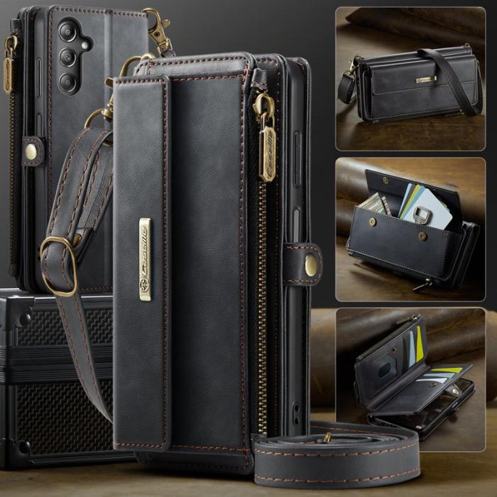 Caseme - CASEME C39 Samsung Galaxy A14 5G Fodral Läder Svart