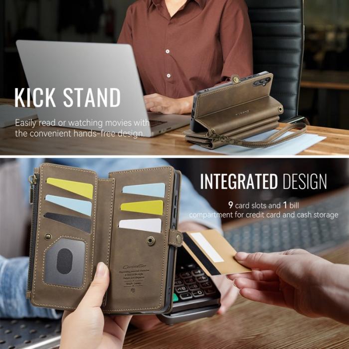 Caseme - CASEME C39 Samsung Galaxy A16 5G Fodral Läder Brun