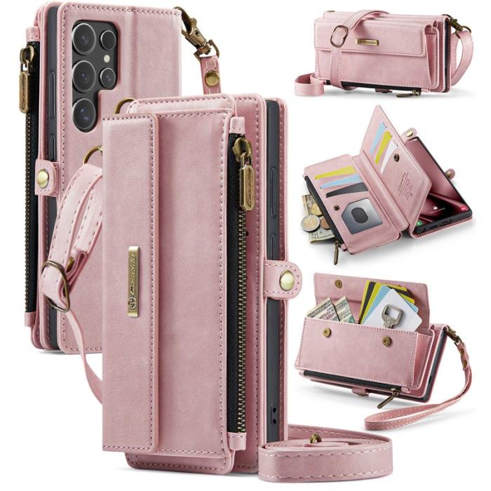 Caseme - CASEME C39 Samsung Galaxy S24 Ultra Skal RFID Blockering Rosa