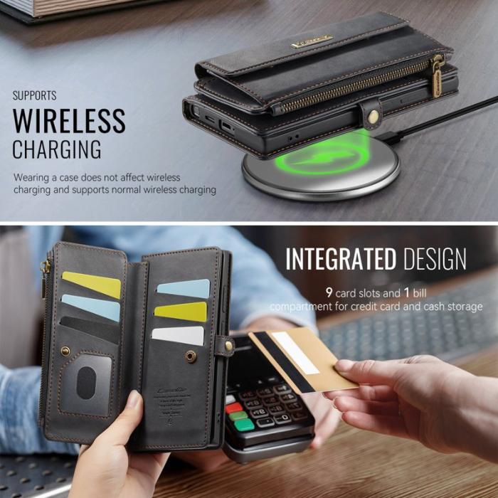 Caseme - CASEME C39 Samsung Galaxy S25 Ultra Skal RFID Blocker Svart
