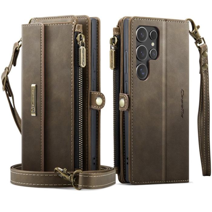 Caseme - CASEME C39 Samsung Galaxy S25 Ultra Skal RFID Brown