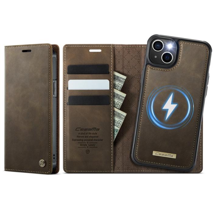 Caseme - CASEME C49 Fodral för iPhone 14 Plus/15 Plus MagSafe Kaffe