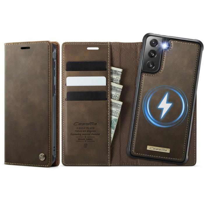 Caseme - CASEME C49 Fodral för Samsung Galaxy S21 FE 5G - Kaffe
