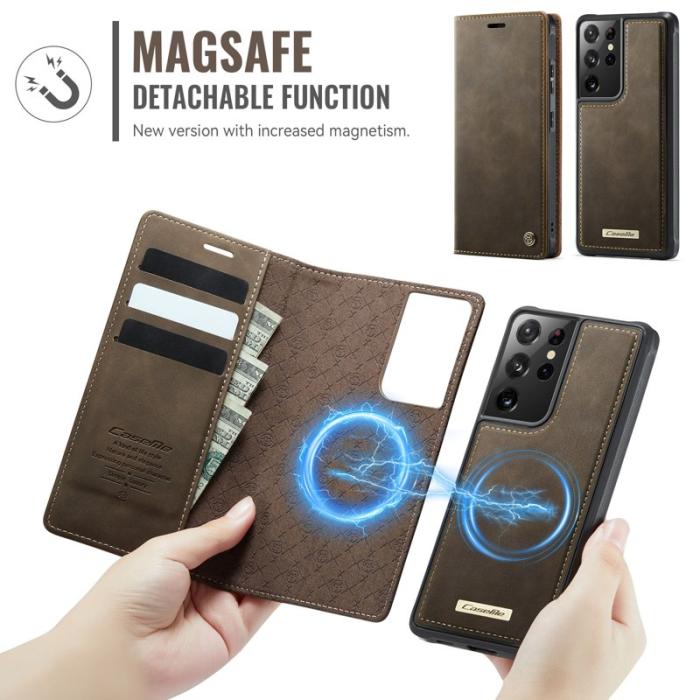 Caseme - CASEME C49 Fodral för Samsung Galaxy S21 Ultra 5G - Kaffe