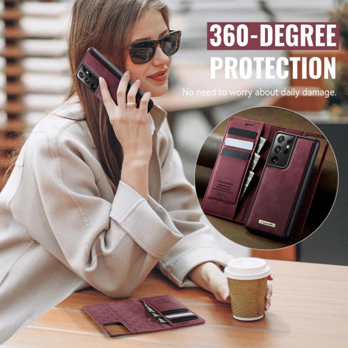 Caseme - CASEME C49 Fodral för Samsung Galaxy S21 Ultra 5G Röd