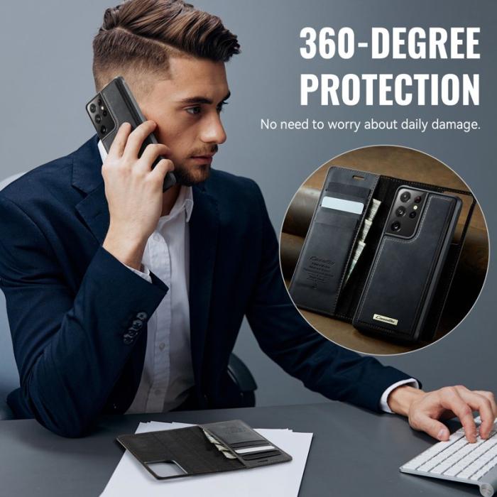 Caseme - CASEME C49 Fodral för Samsung Galaxy S21 Ultra 5G - Svart