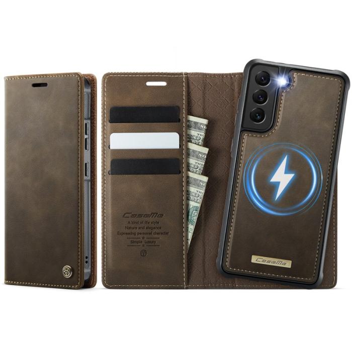 Caseme - CASEME C49 Fodral för Samsung Galaxy S22 5G - Kaffe