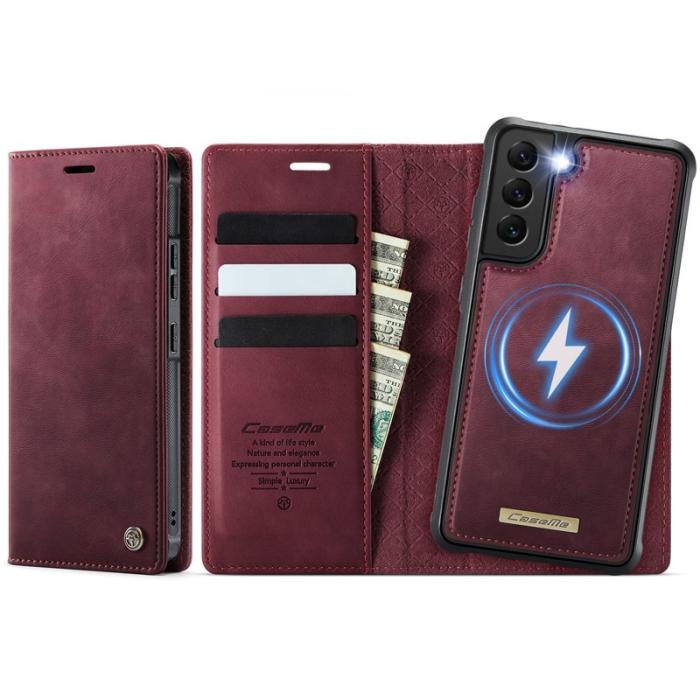 Caseme - CASEME C49 Fodral för Samsung Galaxy S22+ 5G MagSafe Röd