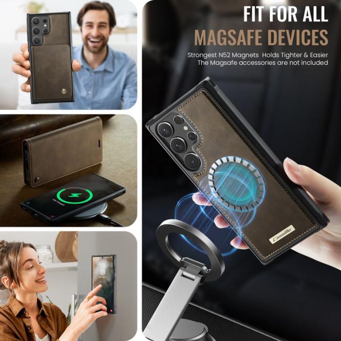Caseme - CASEME C49 Fodral för Samsung Galaxy S22 Ultra 5G - Kaffe