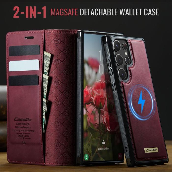 Caseme - CASEME C49 Fodral för Samsung Galaxy S22 Ultra 5G - Röd