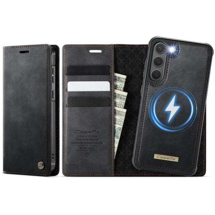 Caseme - CASEME C49 Fodral för Samsung Galaxy S23 MagSafe Läder Svart