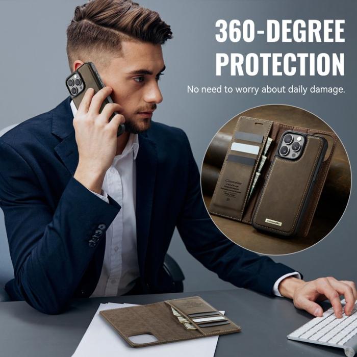 Caseme - CASEME C49 Fodral till iPhone 15 Pro Max MagSafe Kaffe