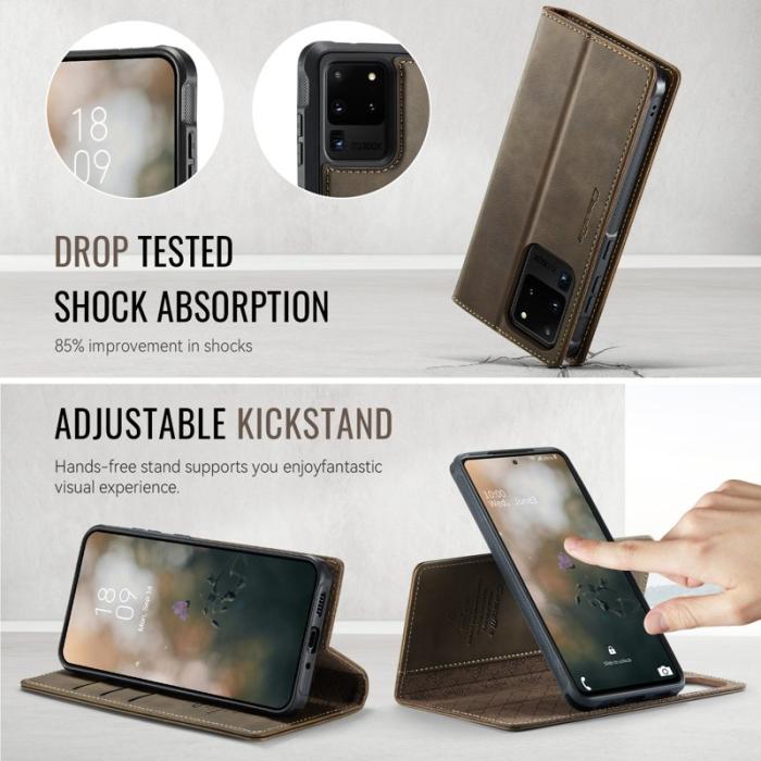 Caseme - CASEME C49 Fodral till Samsung Galaxy S20 Ultra - Kaffe