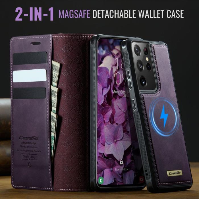 Caseme - CASEME C49 Fodral till Samsung Galaxy S21 Ultra 5G Lila