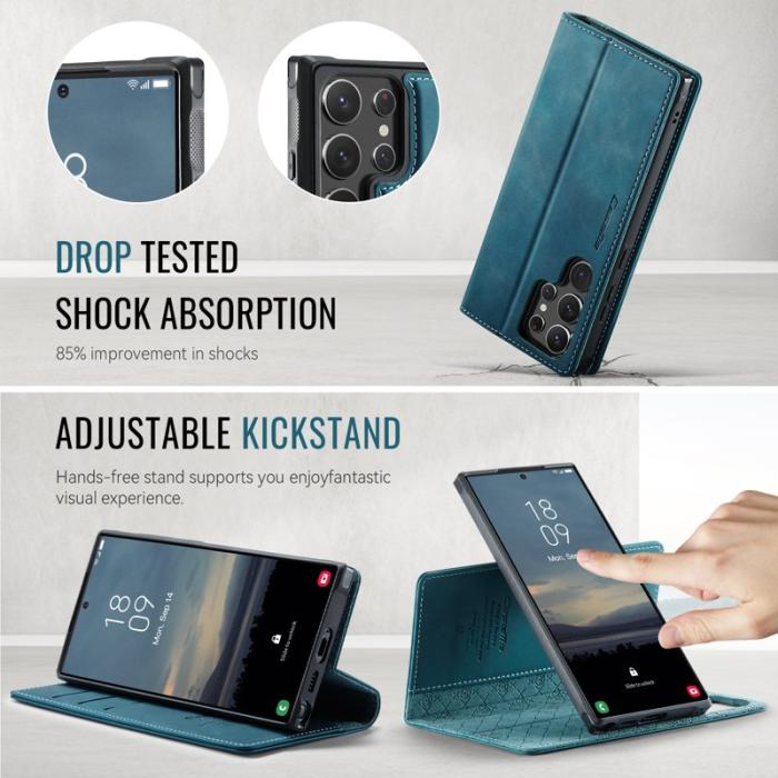 Caseme - CASEME C49 Fodral till Samsung Galaxy S22 Ultra 5G Grön