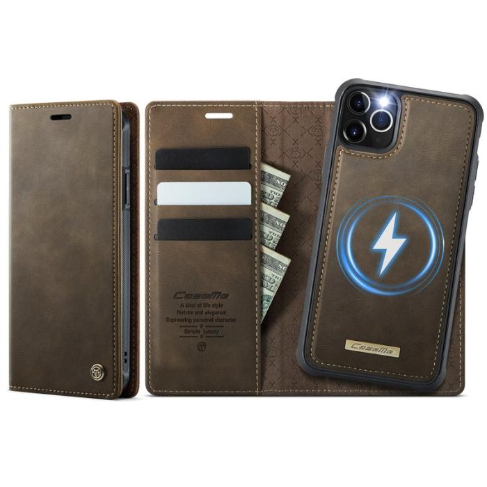 Caseme - CASEME C49 iPhone 11 Pro Skal MagSafe RFID Läder Kaffe