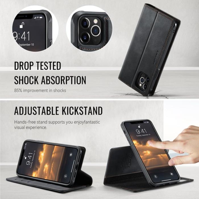 Caseme - CASEME C49 iPhone 11 Pro Skal MagSafe RFID Läder Svart