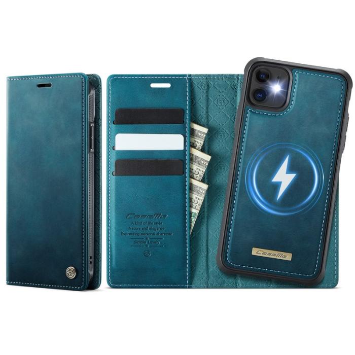 Caseme - CASEME C49 iPhone 11 Skal MagSafe RFID Blocker Läder Grön
