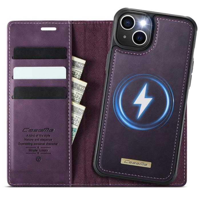 Caseme - CASEME C49 iPhone 15 Skal MagSafe RFID Blocker Lila
