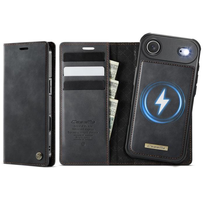 Caseme - CASEME C49 iPhone Air Skal MagSafe RFID Blocker Läder Svart