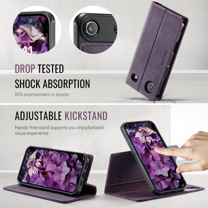 Caseme - CASEME C49 iPhone Air Skal MagSafe RFID Blocker Lila