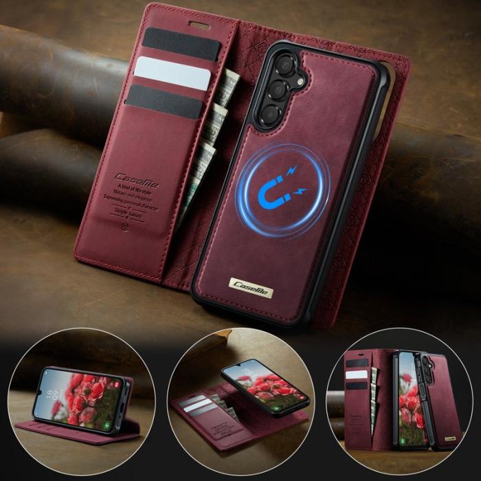 Caseme - CASEME C49 Magnetisk Plånboksfodral för Samsung Galaxy A16 5G - Röd