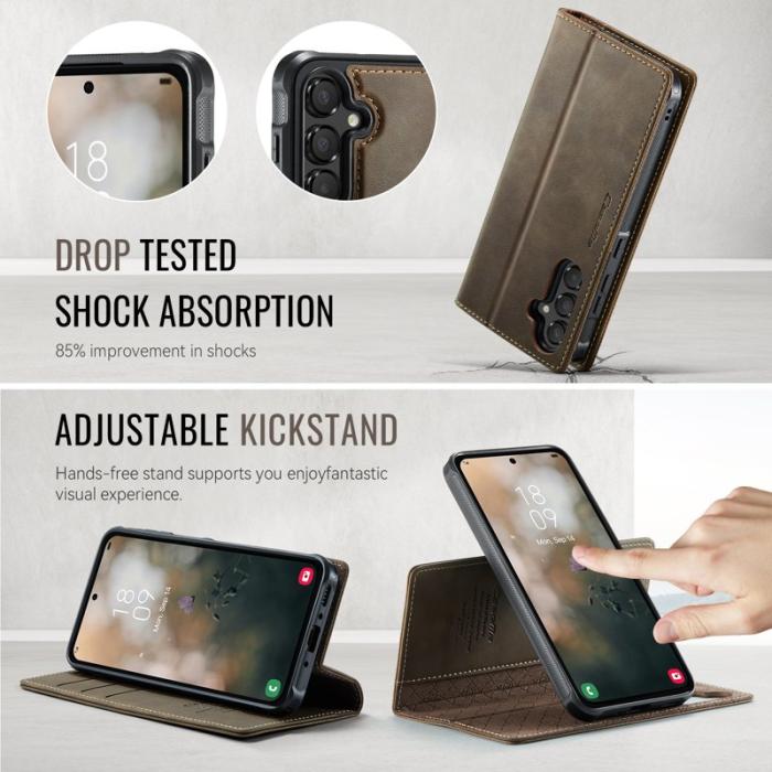 Caseme - CASEME C49 Magnetiskt Fodral för Samsung Galaxy A35/A55 5G - Kaffe