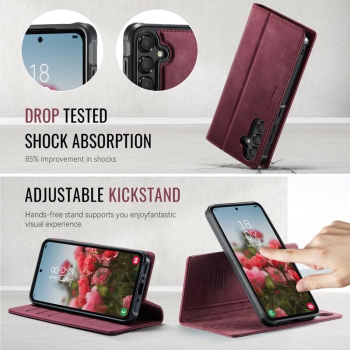 Caseme - CASEME C49 Magnetiskt Fodral för Samsung Galaxy A35/A55 5G - Röd