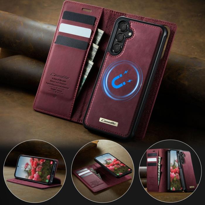 Caseme - CASEME C49 Magnetiskt Fodral för Samsung Galaxy A35/A55 5G - Röd