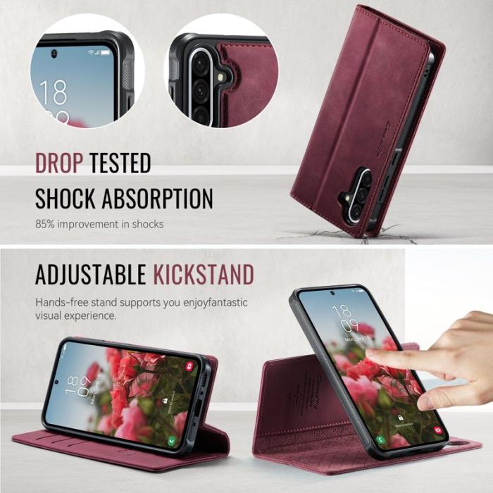 Caseme - CASEME C49 Magnetiskt Fodral för Samsung Galaxy A36 5G - Röd