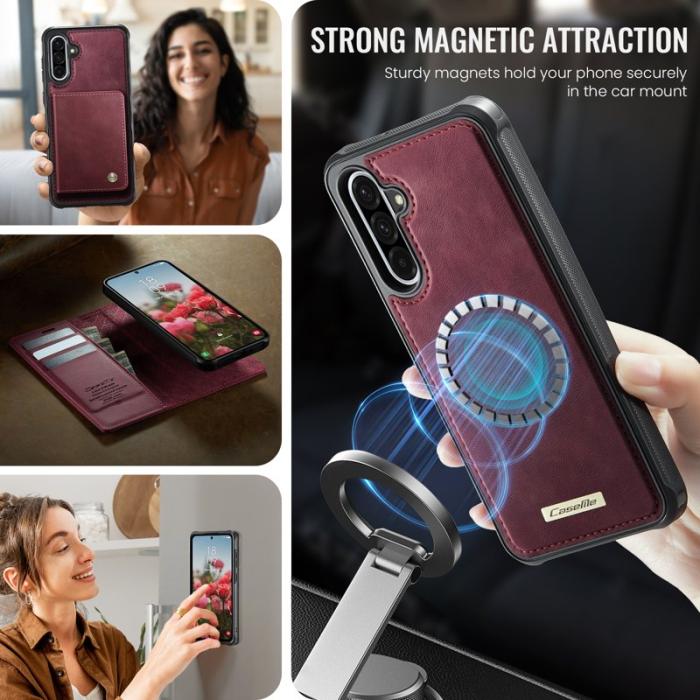 Caseme - CASEME C49 Magnetiskt Fodral för Samsung Galaxy A36 5G - Röd