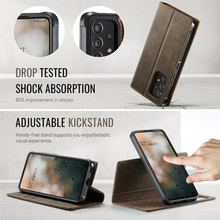 Caseme - CASEME C49 Magnetiskt Fodral för Samsung Galaxy A53 5G - Kaffe
