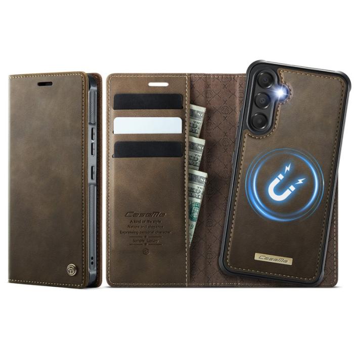 Caseme - CASEME C49 Magnetiskt Fodral för Samsung Galaxy A54 5G - Kaffe