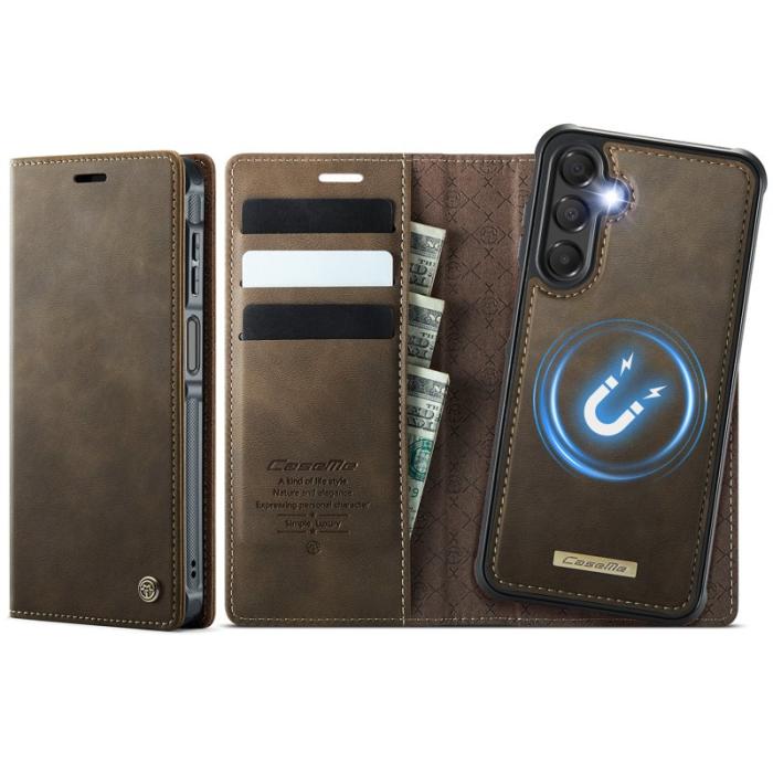 Caseme - CASEME C49 Magnetiskt Fodral till Samsung Galaxy A16 5G - Kaffe