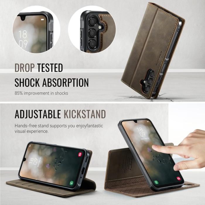 Caseme - CASEME C49 Magnetiskt Fodral till Samsung Galaxy A16 5G - Kaffe