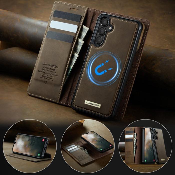 Caseme - CASEME C49 Magnetiskt Fodral till Samsung Galaxy A16 5G - Kaffe