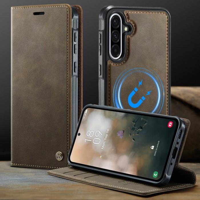 Caseme - CASEME C49 Magnetiskt Fodral till Samsung Galaxy A36 5G - Kaffe
