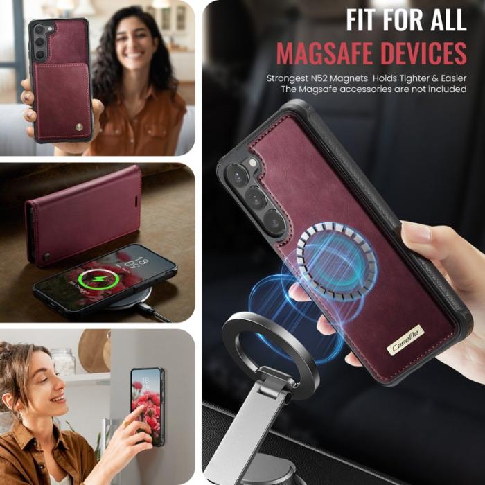 Caseme - CASEME C49 Samsung Galaxy S23+ Skal MagSafe RFID Röd