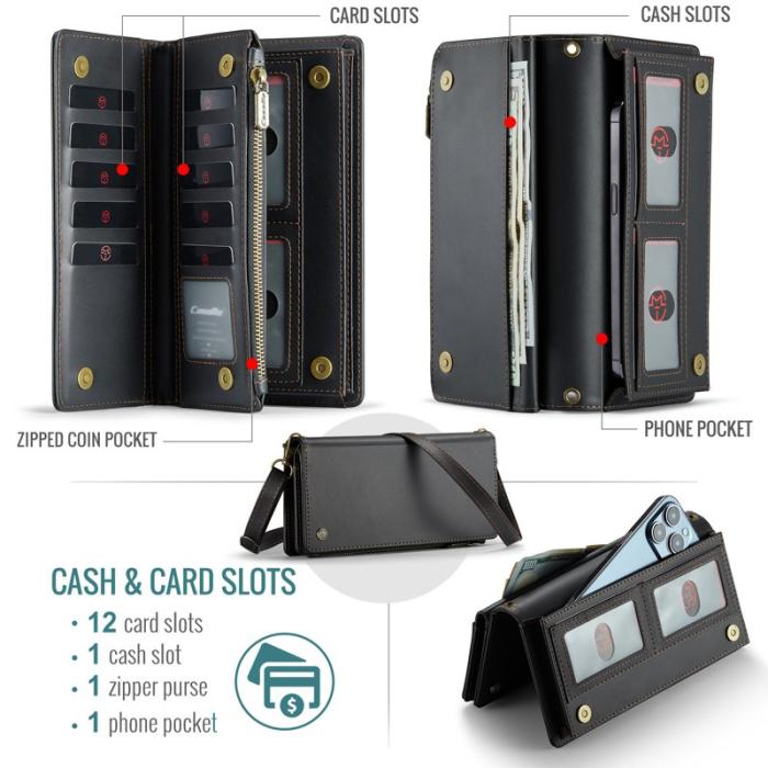 Caseme - CASEME Me10 Crossbody Bag för 4.0-6.7'' Telefon Svart