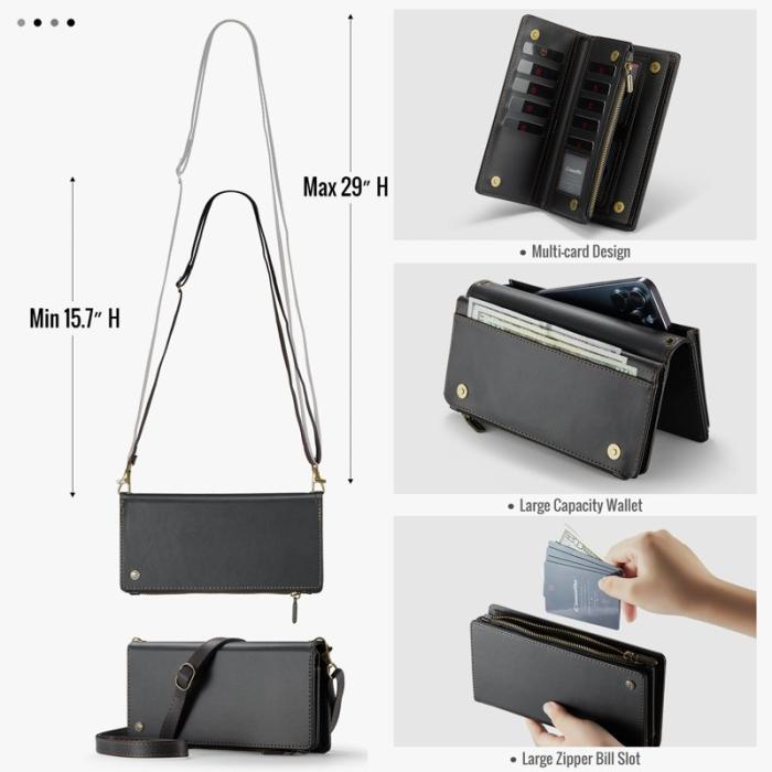 Caseme - CASEME Me10 Crossbody Bag för 4.0-6.7'' Telefon Svart