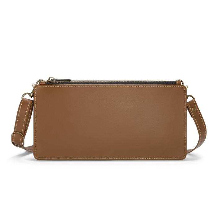 Caseme - CASEME Me20 Crossbody Phone Bag PU Läder Brun 4-7.6 tum